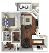 One bedroom floor plan